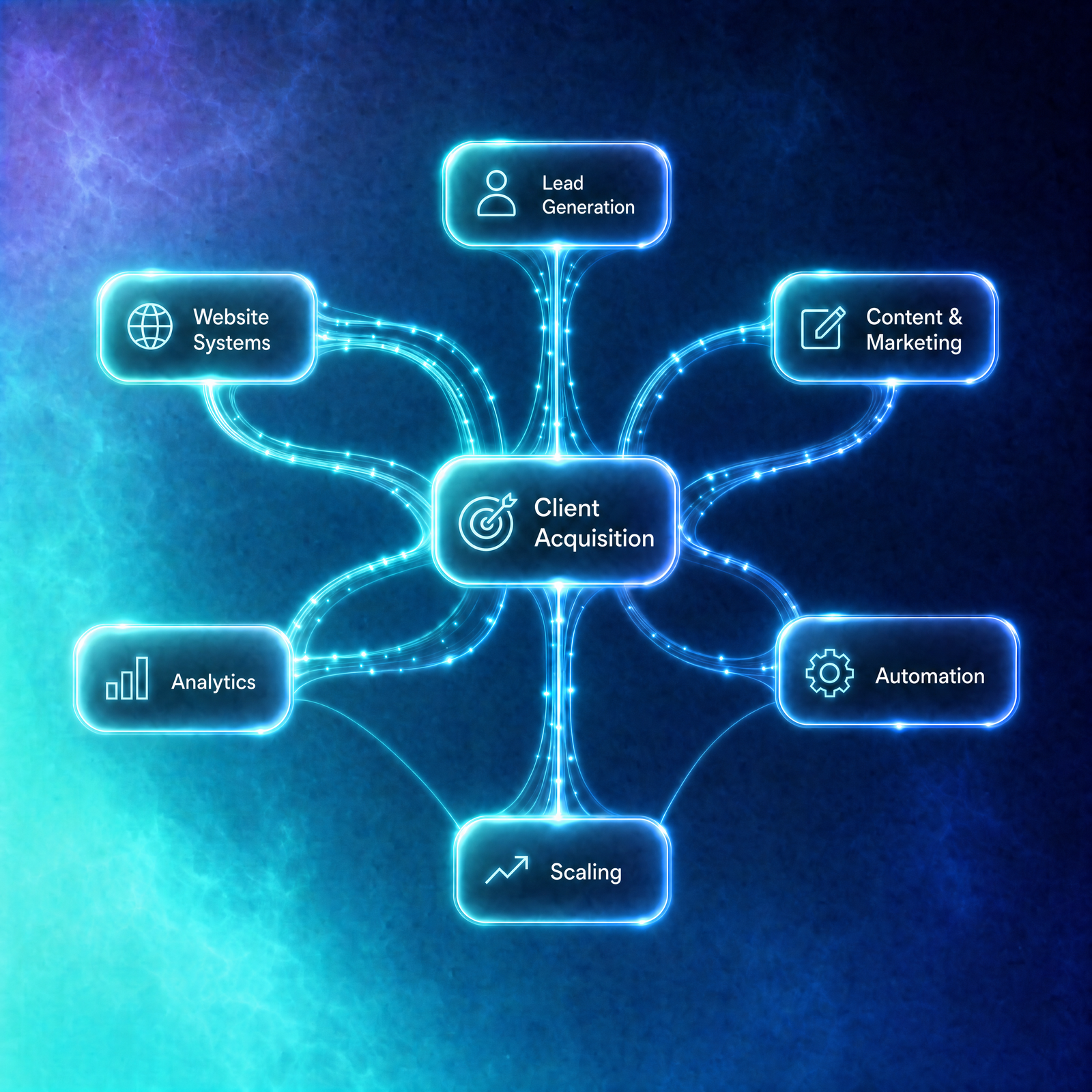 Client acquisition ecosystem diagram